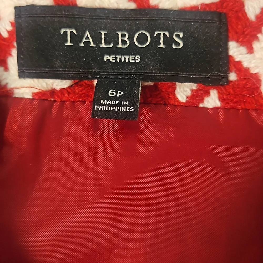👗TALBOTS RED AND WHITE PENCIL SKIRT👗 - Picture 2 of 7